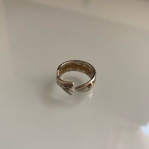 Sterling Silver cape cod fish ring w/ Gold | Size 6